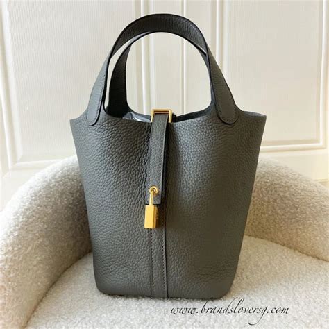 hermes picotin 18 grey|hermes picotin lock 18cm.